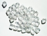 50 8mm Diagonal Hole Crystal Cube Beads